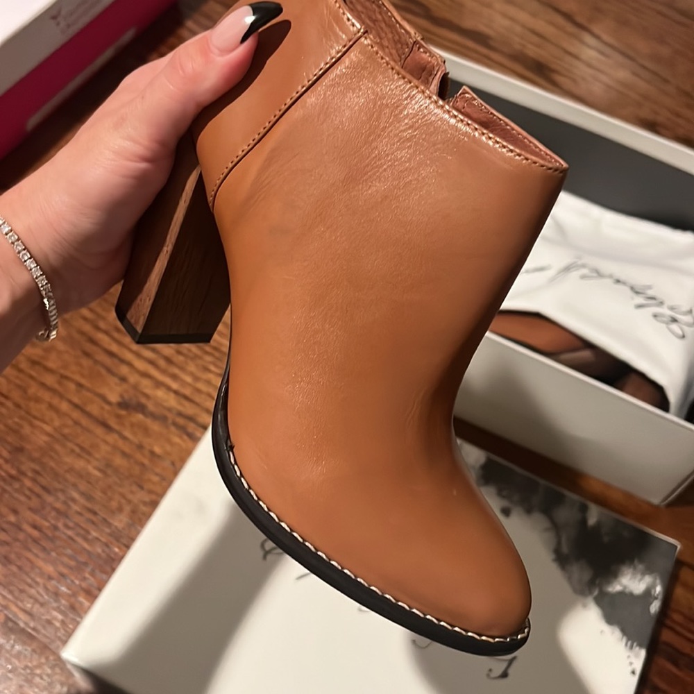 Brand new never worn tags on 6.5 Elizabeth and James ankle booties. Cognac color
